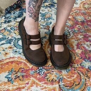 🐌🌻🥐Dr. Marten Brown Mary Jane Shoes